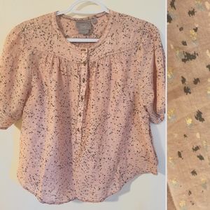 Anthropologie Vanessa Virginia Pink Blouse M